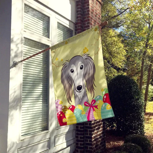 Vista 198 de Caroline's Treasures BB1923GF Bandera decorativa para jardín con diseño de Border Collie, para caza de huevos de Pascua, para jardín, jardín, patio