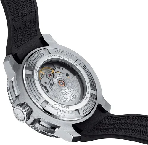 Vista 3 de Tissot Seastar PRO 2K PW80 SS BK RB GY IND, Negro -, Mecánico
