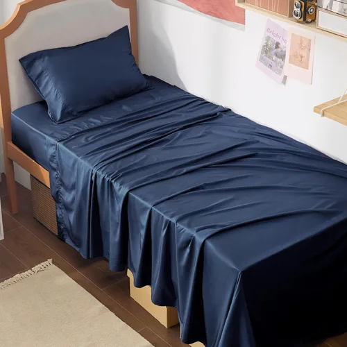 Vista 59 de Bedsure PureWoven 100% rayón derivado de bambú, sábanas de cama individual, 3 piezas
