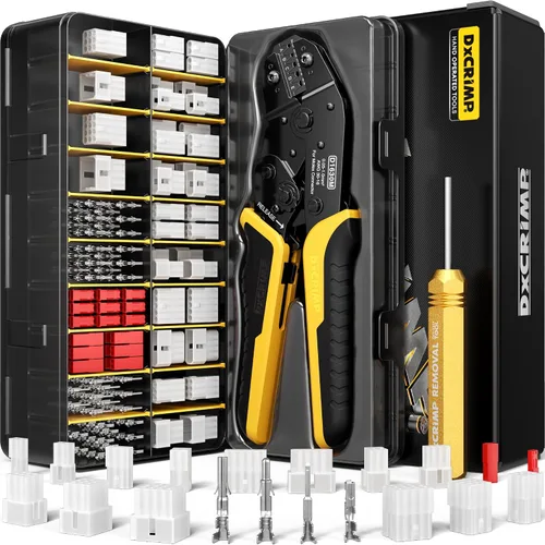 Vista 11 de Kit de herramienta de crimpado DxCRIMP Micro-Fit 3.0, 22 tipos de conectores de 2–20 pines con distancia entre ejes de 3.0mm, crimpador