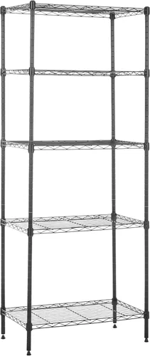 Vista 27 de Amazon Basics Estante organizador ajustable de alambre de acero resistente con 3 estantes para cocina, garaje, 23.2 pulgadas de largo x 13.4