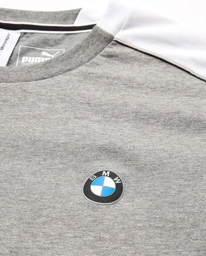 Vista 4 de PUMA Camiseta BMW Motorsport T7 para hombre Gris medio jaspeado