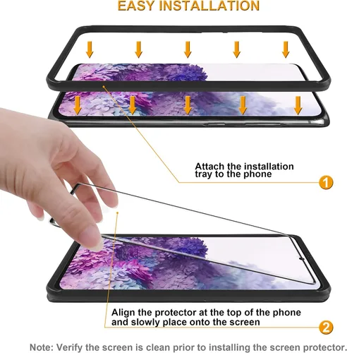 Vista 2 de Supershieldz Protector de pantalla de vidrio templado diseñado para Samsung Galaxy S20 5G / Galaxy S20 5G UW con (bandeja de fácil instalación)