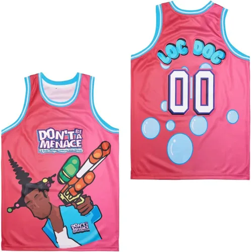 Vista 2 de Don't BE A Menace - Camiseta de baloncesto para hombre #00, sin mangas, hip hop, 90, camisetas deportivas cosidas