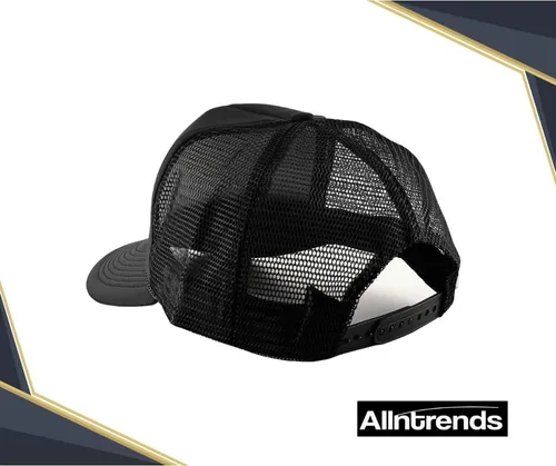 Vista 5 de Gorra de camionero de calabaza, gorra de Halloween con diseño de terror sonriente, gorra de malla bordada