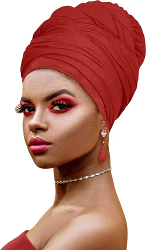 Vista 17 de Ankara - Diadema suave con estampado africano para la cabeza, bufanda para el cabello largo, turbante, corbata, punto africano, envolturas