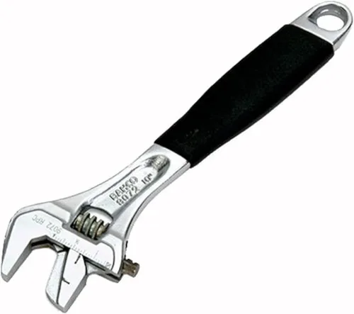 Vista 8 de Bahco 6" SAE Ergo - Llave industrial combinada ajustable/para tubos con acabado negro, boca reversible para doble funcionalidad, dientes agresivos