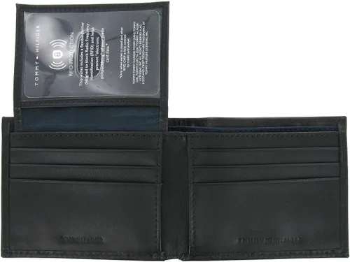 Vista 2 de Tommy Hilfiger Cartera de piel para hombre color negro talla S