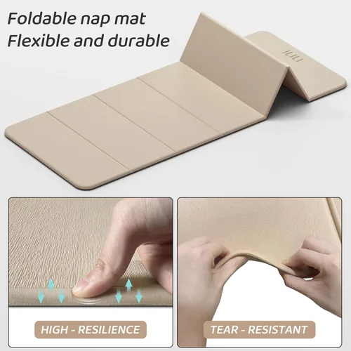 Vista 4 de ILILI Esterilla de yoga plegable de 71 x 24 x 0.3 pulgadas, tapete antideslizante de TPE para el hogar, impermeable y ligero (2 libras)