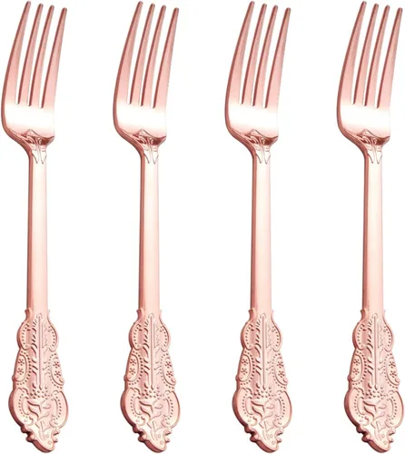 Vista 10 de Ciaell 500 tenedores de plástico transparente – Tenedores de plástico resistentes – Tenedor desechable pesado de 7 pulgadas – Tenedor transparente