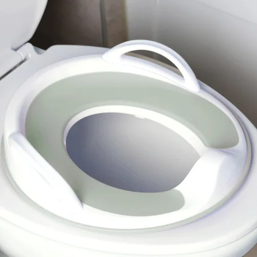 Vista 9 de Jool Baby Asiento de entrenamiento para ir al baño para niños y niñas con asas, se adapta a inodoros redondos y ovalados, antideslizante