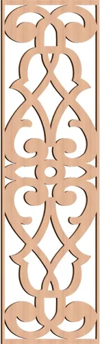 Vista 47 de 9 3/8"W x 24 3/8"H x 1/4"T Bellaire Decorativos Paneles de pared de madera calado, abedul
