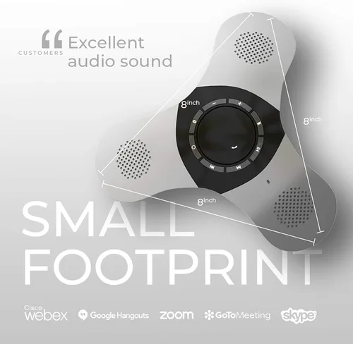 Vista 5 de Skywin Altavoz de conferencia Bluetooth con micrófono, altavoz inalámbrico portátil para escritorio de oficina, computadora y portátil, micrófono