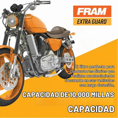 Vista 5 de Filtro de aceite Fram Extra Guard PH6022, giratorio, de intervalo de cambio de 10,000 millas, para reemplazo automotriz, filtro de aceite del motor