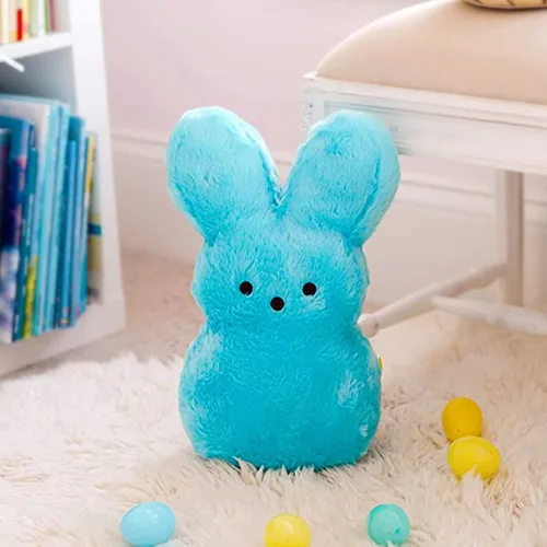 Vista 27 de Animal Adventure Peeps 4" Juguete de peluche de conejo Palm Pet coleccionable Azul