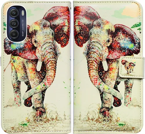 Vista 14 de Bcov Funda para Moto G Stylus 5G 2022 (no compatible con G Stylus 5G 2021), funda de cuero con tapa y ranura para tarjeta y soporte para Motorola