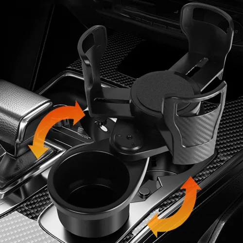 Vista 2 de Expansor de portavasos para automóvil, extensor adaptador multifuncional 2 en 1 para portavasos de automóvil, con base ajustable, compatible