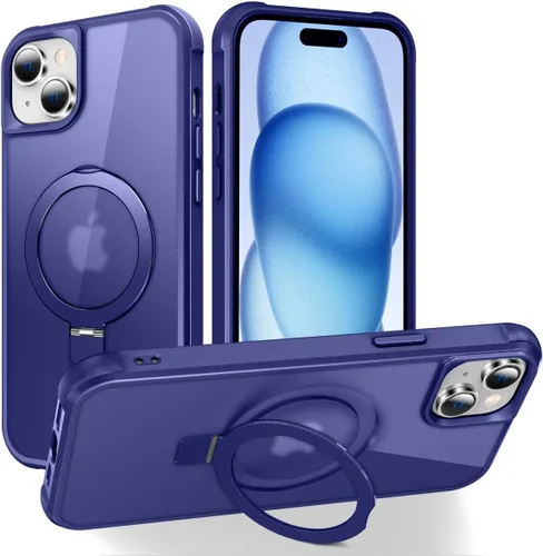Vista 72 de CHAOFEnG - Funda compatible con iPhone 11 con soporte, color negro Fundas delgadas de grado militar para iPhone 11 con soporte de anillo