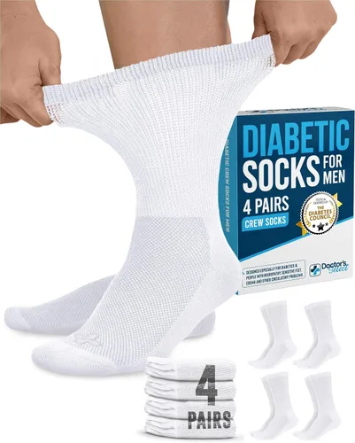 Vista 13 de Doctor's Select® Crew Diabetic Socks for Men - 4 Pairs Negro