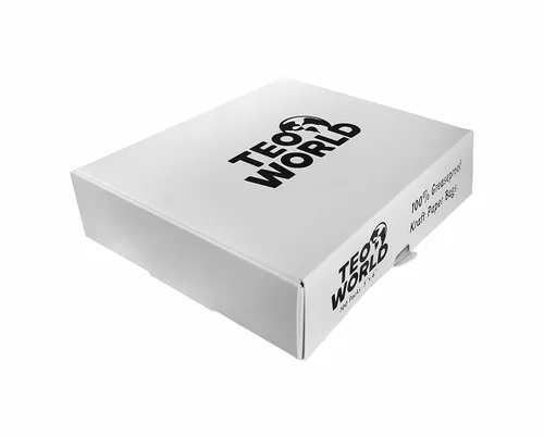 Vista 6 de Paquete de 100 bolsas de papel kraft 100% blanco, 2.75 x 10 pulgadas, bolsa lisa blanca con soporte para utensilios de cocina (caja de 100 piezas)