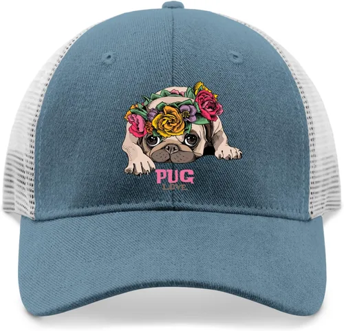 Vista 9 de Sombreros Pug Dog Dad Sombrero de béisbol gráfico para hombre