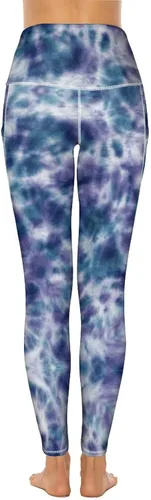 Vista 3 de KevaMolly Leggings de entrenamiento para mujer con bolsillos, gruesos, cintura alta, elásticos en 4 direcciones, pantalones de yoga para correr