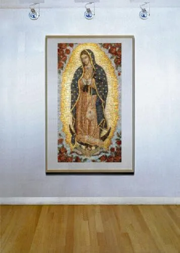 Vista 2 de Virgen de Guadalupe" GRAN foto mosaico collage Jesús By Michael Verlangieri