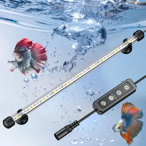 Vista 10 de Pawfly Luz LED para Acuario de 1.8 W, Luz Submersible de 7.5 Pulgadas Bajo el Agua para Tanque de Peces con Temporizador de Encendido/Apagado