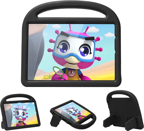 Vista 61 de Funda para tablet Kindle Fire 7 para niños (12.ª generación, versión 2022) con mango de pie de apoyo de forraje resistente, espuma EVA suave, a
