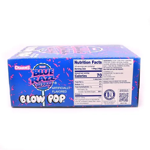 Vista 2 de Charms Paletas Blow Pops, caja de 48