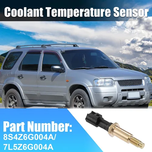 Vista 2 de uxcell Sensor de temperatura del refrigerante del motor No.8S4Z6G004A para Ford Focus 2008-2018 Sensor de temperatura del agua