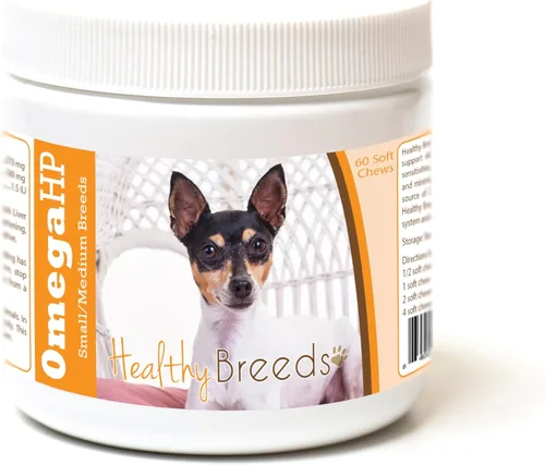 Vista 195 de Healthy Breeds Affenpinscher Omega HP - Masticables suaves para piel y pelaje, 60