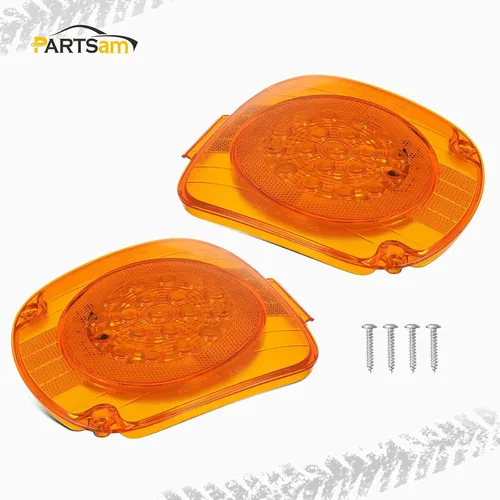 Vista 5 de Partsam Repuesto para Freightliner Century LED intermitente 1996-2010, 19 luces LED ámbar intermitentes delanteras PTC, lámparas de esquina