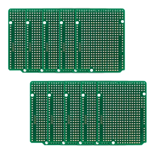 Vista 2 de Placa de prototipo, placa de prototipo de PCB, protoboard de doble cara perforada de 0.100 in de paso de soldadura de circuito de placa de pan Perma