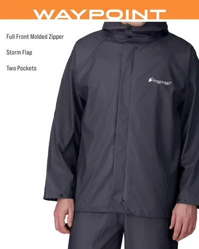 Vista 3 de FROGG TOGGS Waypoint Angler Chaqueta impermeable y duradera para hombre con elástico en 4 direcciones