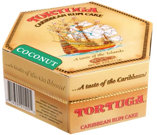 Vista 36 de Tortuga - Paquete de regalo de surtido de pasteles de ron caribeño de 4 onzas