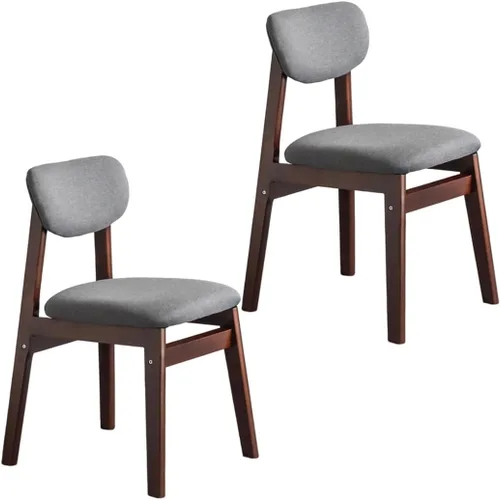 Vista 30 de YVYKFZD Dining Chairs Set, Solid Wood Kitchen Chairs, Upholstered Dining Room Chair with Curved Backrest, Living Room Chair with Removable Fabric