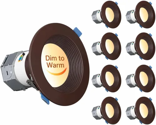 Vista 21 de TORCHSTAR Paquete de 8 luces LED empotrables 5CCT de 6 pulgadas, sin lata 2-Blanco