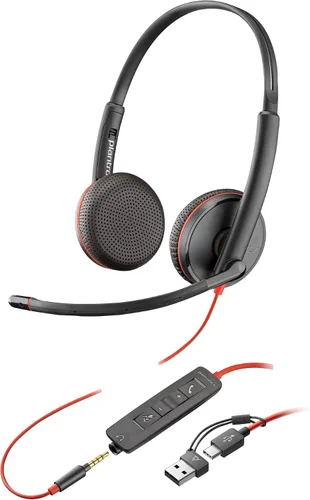 Vista 2 de Auriculares Plantronics Blackwire 3225 con cable USB-A, auricular mono para la oreja