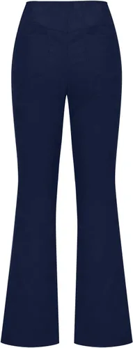 Vista 6 de Pantalones acampanados de pana para mujer, elásticos, de cintura alta, acampanados, vintage, holgados, de pierna ancha, pantalones largos