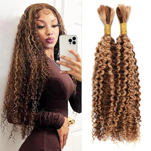 Vista 7 de Extensiones de cabello humano virgen brasileño para trenzar, rizado y rizado, 100% sin procesar, extensiones de cabello humano virgen brasileño