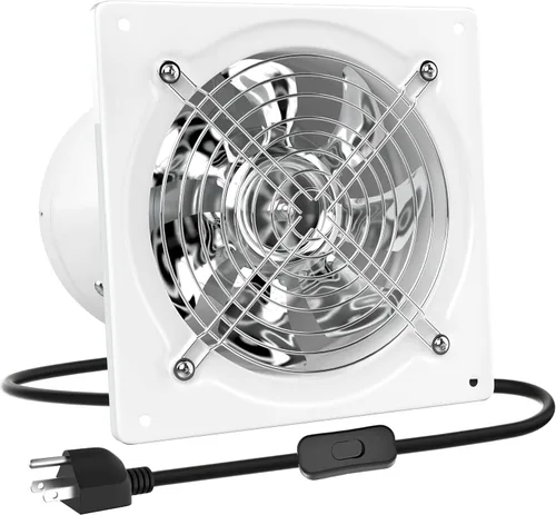 Vista 13 de HG Power Ventilador de escape de 15.2 cm con interruptor, potente ventilador de escape de cocina con amortiguador, ventiladores de escape de ventana
