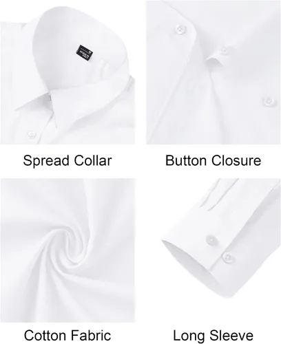 Vista 5 de Camisas con botones J.VER para mujer con cuello elástico y manga larga de algodón, camisa de vestir casual de negocios para el trabajo