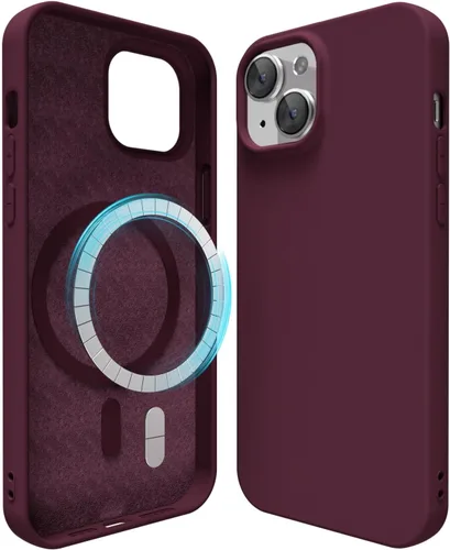 Vista 76 de oakxco Funda de silicona para iPhone 12 Pro Max, magnética, compatible con carga inalámbrica Magsafe, cubierta protectora de goma suave y delgada