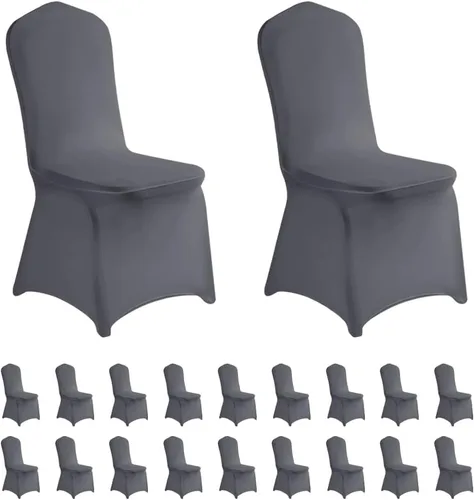 Vista 10 de LZY 6 piezas Fundas de Silla de Spandex Elásticas Fundas Deslizables para Fiestas de Boda, Fundas de Decoración de Sillas de Comedor y Banquete Negro