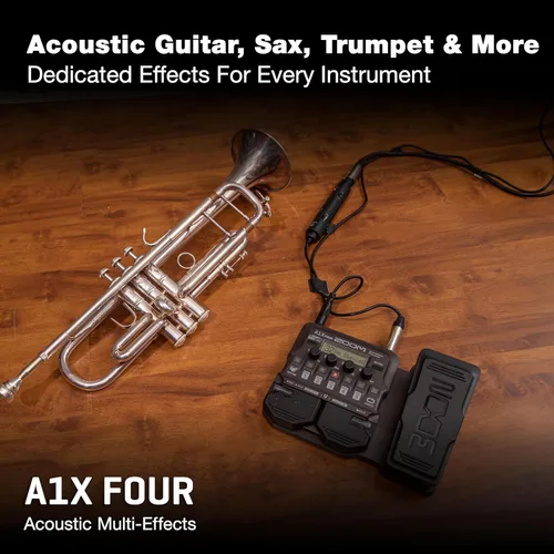 Vista 4 de Zoom A1X Cuatro efectos acústicos múltiples con pedal de expresión