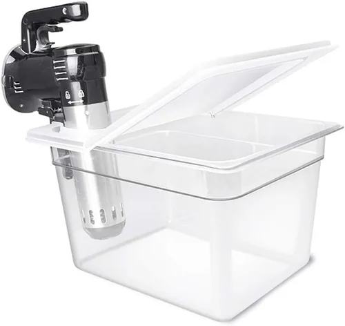 Vista 6 de EVERIE - Recipiente Sous Vide de 12 cuartos de galón con tapa plegable universal con bisagras, compatible con todos los modelos de Anova, Joule