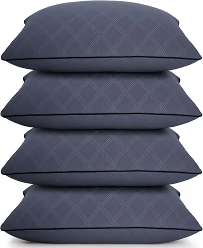 Vista 9 de Vorouhals Colección de Hotel - Juego de 2 almohadas de cama tamaño estándar frescas para dormir, para personas que duermen de espalda, boca abajo