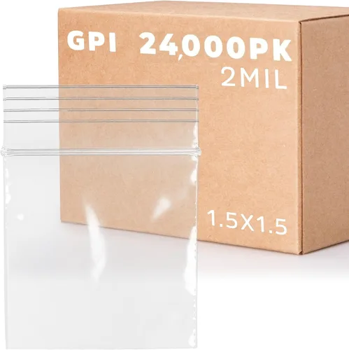 Vista 33 de GPI - Bolsas pequeñas con cremallera de 1 x 1 pulgada, bolsas de plástico transparente con cierre para joyas, 2 mil de grosor, con cierre superior
