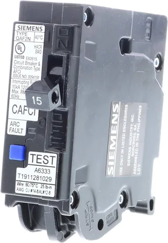 Vista 5 de Disyuntor de circuito neutro enchufable AFCI tipo combinación de 1 polo de 15 amperios